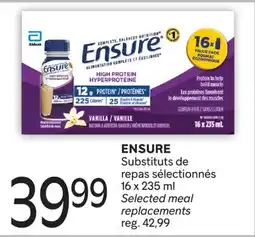 Brunet ENSURE Substituts de repas sélectionnés offer
