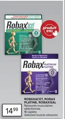 Brunet ROBAXACET, ROBAX PLATINE, ROBAXISAL Relaxants musculaires sélectionnés offer