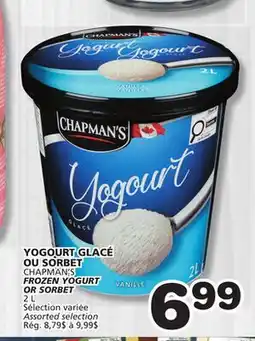 Marches Tradition CHAPMAN'S FROZEN YOGURT OU SORBET offer