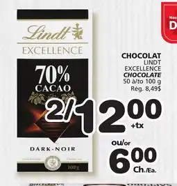 Marches Tradition LINDT EXCELLENCE CHOCOLATE offer