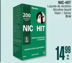 Jean Coutu NIC-HIT Nicotine liquid Spray offer