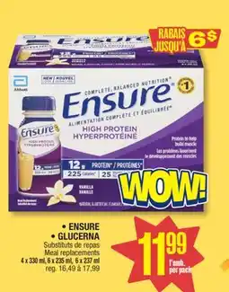 Jean Coutu • ENSURE • GLUCERNA Meal replacements offer