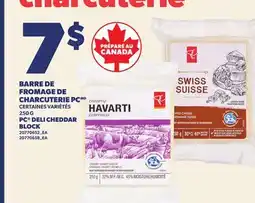 Provigo BARRE DE FROMAGE DE CHARCUTERIE PC | PC DELI CHEDDAR BLOCK offer