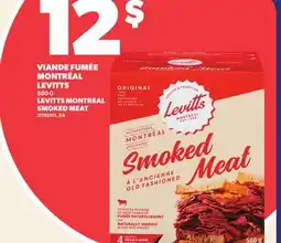 Provigo VIANDE FUMÉE MONTRÉAL LEVITTS, 500 G | LEVITTS MONTREAL SMOKED MEAT offer