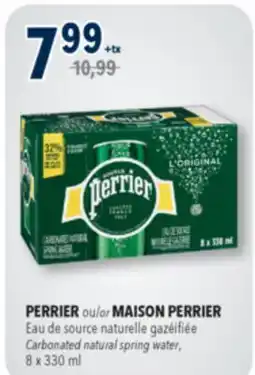 Familiprix MAISON PERRIER or PERRIER, Carbonated natural spring water offer
