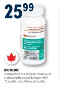 Familiprix BIOMEDIC Muscle and back pain relief, 75caplets offer