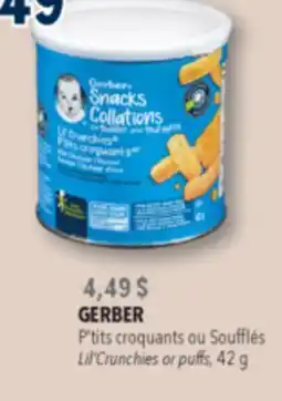 Familiprix GERBER, Lil'Crunchies or puffs offer