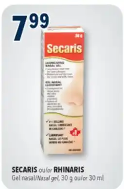 Familiprix SECARIS or RHINARIS, Nasal gel, 30 g or 30 ml offer