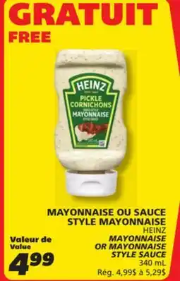 IGA HEINZ MAYONNAISE OR MAYONNAISE STYLE SAUCE offer