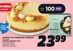 IGA RICARDO FROZEN CHEESECAKE offer