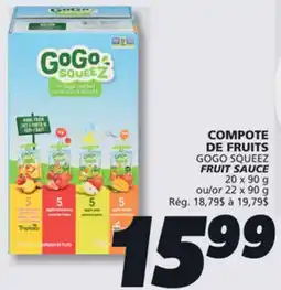 IGA GOGO SQUEEZ FRUIT SAUCE offer