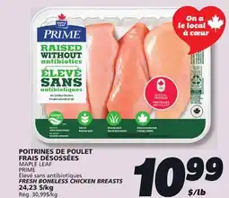 IGA MAPLE LEAF PRIME FRESH BONELESS CHICKEN BREASTS offer