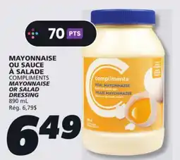 IGA COMPLIMENTS MAYONNAISE OR SALAD DRESSING offer