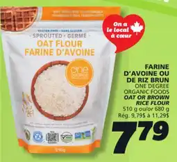 IGA ONE DEGREE ORGANIC FOODS OAT OR BROWN RICE FLOUR offer