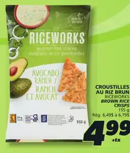 IGA RICEWORKS BROWN RICE CRISPS offer