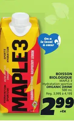 IGA MAPLE 3 ORGANIC DRINK offer