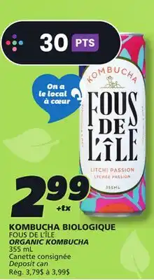 IGA FOUS DE L'ÎLE ORGANIC KOMBUCHA offer