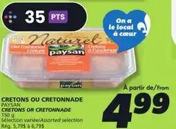 IGA PAYSAN CRETONS OR CRETONNADE offer
