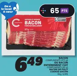 IGA COMPLIMENTS BACON OR FULLY COOKED BACON offer