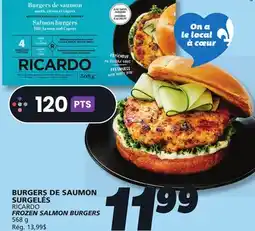 IGA RICARDO FROZEN SALMON BURGERS offer