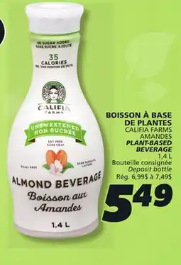 IGA CALIFIA FARMS AMANDES PLANT-BASED BEVERAGE offer