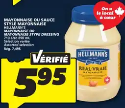 IGA HELLMANN'S MAYONNAISE OR MAYONNAISE STYPE DRESSING offer