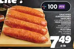 IGA C'EST PRÊT! À CUIRE FRESH EUROPEAN SAUSAGES offer