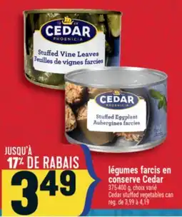 Marché Adonis Légumes farcis en conserve Cedar | Cedar stuffed vegetables can offer
