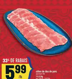Marché Adonis CÔTES DE DOS DE PORC | PORK BACK RIBS offer