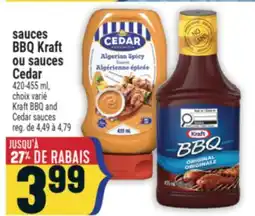 Marché Adonis Sauces BBQ Kraft ou sauces Cedar | Kraft BBQ and Cedar sauces offer