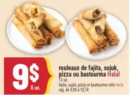 Marché Adonis ROULEAUX DE FAJITA, SUJUK, PIZZA OU BASTOURMA HALAL | FAJITA, SUJOK, PIZZA OR BASTOURMA ROLLS HALAL offer