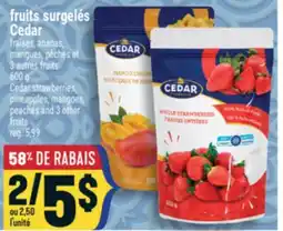 Marché Adonis FRUITS SURGELÉS CEDAR | CEDAR STRAWBERRIES offer