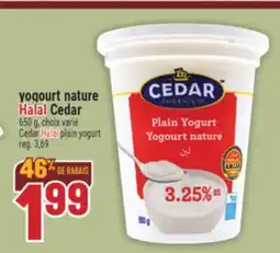 Marché Adonis YOGOURT NATURE HALALHALAL CEDAR | CEDAR HALALHALAL PLAIN YOGURT offer