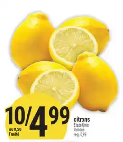 Marché Adonis CITRONS | LEMONS offer