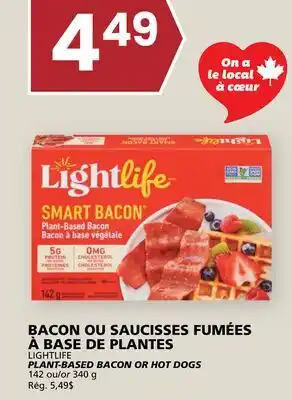 Rachelle-Bery Grocery LIGHTLIFE PLANT-BASED BACON OR HOT DOGS offer