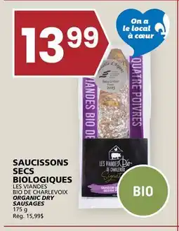 Rachelle-Bery Grocery LES VIANDES BIO DE CHARLEVOIX ORGANIC DRY SAUSAGES offer