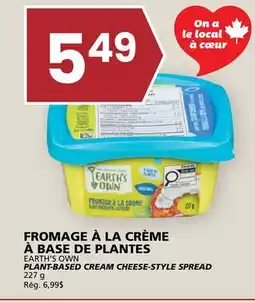 Rachelle-Bery Grocery EARTH'S OWN PLANT-BASED CREAM CHEESE-STYLE SPREAD offer