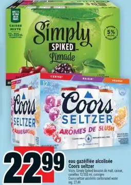 Super C EAU GAZÉIFIÉE ALCOLISÉE COORS SELTZER | COORS SELTZER ALCOHOLIC CARBONATED WATER offer