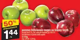 Super C Pommes Délicieuses rouges ou Granny Smith | Red delicious or granny smith apples offer