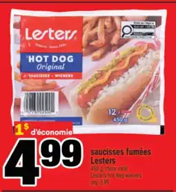 Super C SAUCISSES FUMÉES LESTERS | LESTERS HOT DOG WIENERS offer