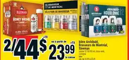 Super C BIÈRE ARCHIBALD, BRASSEURS DE MONTRÉAL, SLEEMAN | BEER offer