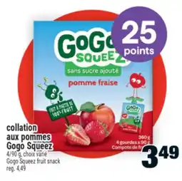 Super C COLLATION AUX POMMES GOGO SQUEEZ | GOGO SQUEEZ FRUIT SNACK offer