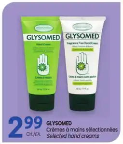 Uniprix GLYSOMED Crèmes à mains sélectionnées/Selected hand creams offer