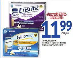 Uniprix ENSURE, GLUCERNA Substituts de repas sélectionnés/Selected meal replacements offer