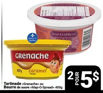 Pasquier Tartinade Grenache ou Beurre de sucre Map-O-Spread offer