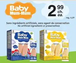 Jean Coutu BABY MUM-MUM No artificial ingredients or preservatives offer