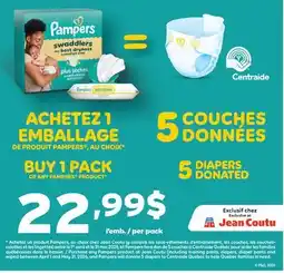 Jean Coutu PAMPERS PRODUCTS offer