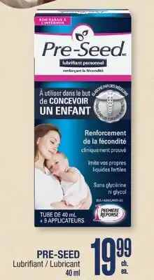 Jean Coutu PRE-SEED Lubricant offer