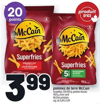 Metro POMMES DE TERRE MCCAIN | MCCAIN POTATOES offer