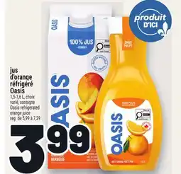 Metro JUS D'ORANGE RÉFRIGÉRÉ OASIS | OASIS REFRIGERATED ORANGE JUICE offer